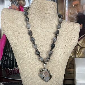 Elegant boho tourmaline & Agate Necklace